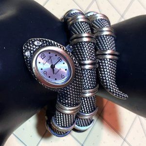 Vintage Kenneth J Lane Snake Watch  New Battery Runs well, Japan Movt